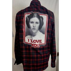 April 25th Flannels – “I Love You” Leia Star Wars Plaid George Unisex M